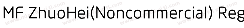 MF ZhuoHei(Noncommercial) Regular A字体转换